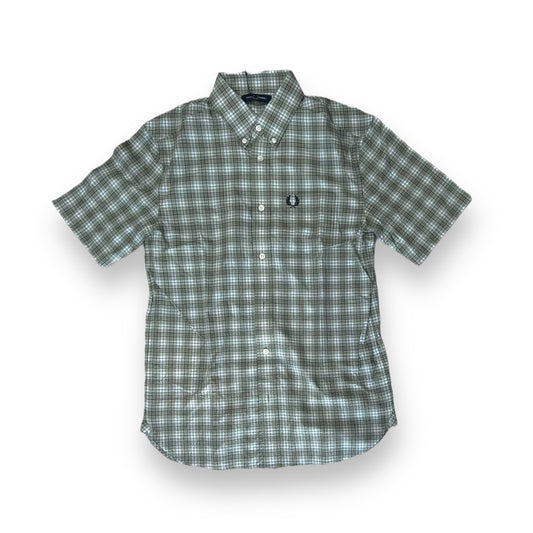 Fred Perry Light Sage Small Check Shirt