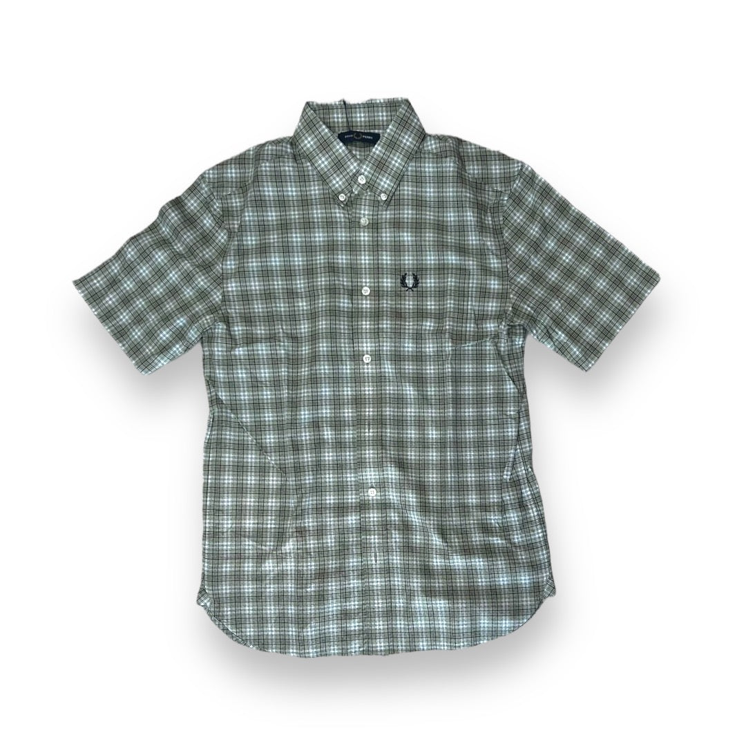 Fred Perry Pastel Gingham Wax Yellow Shirt