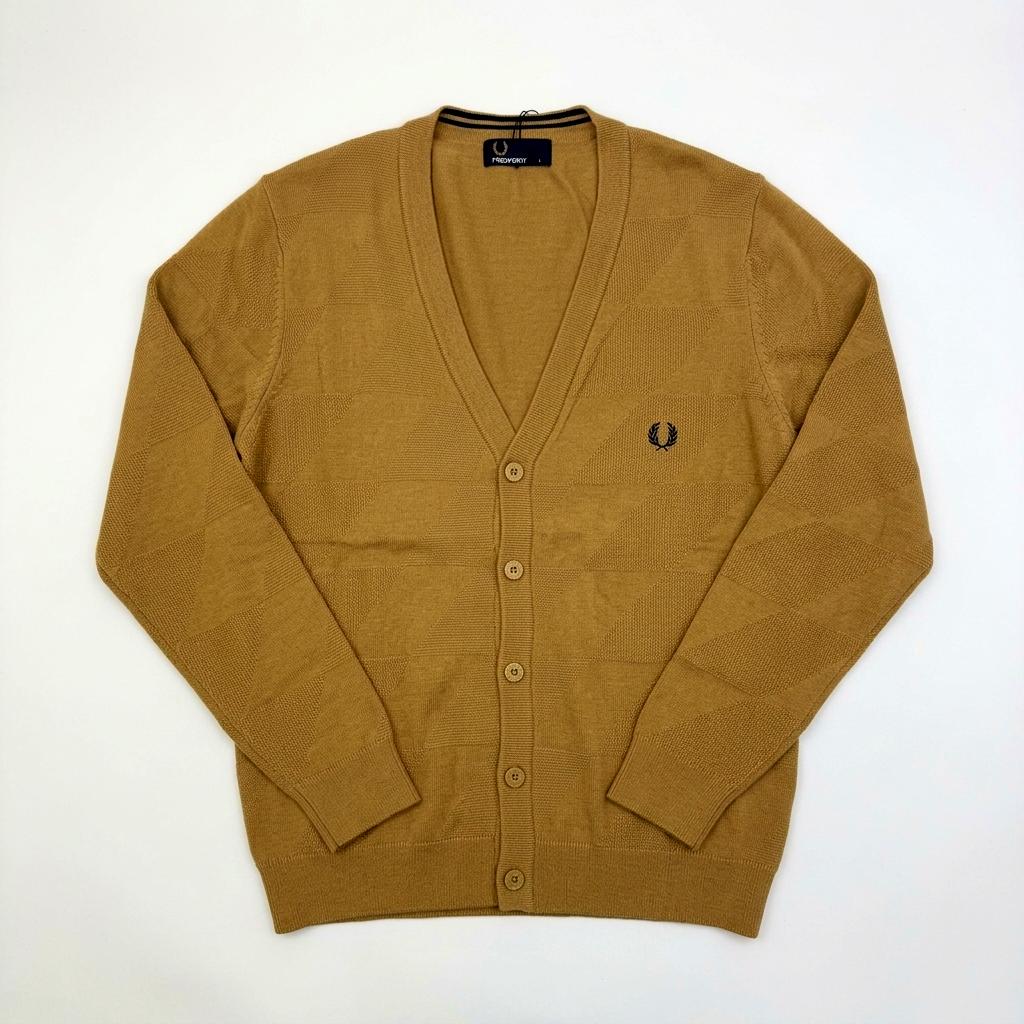 Fred Perry K8221 Argyle Knitted Cardigan