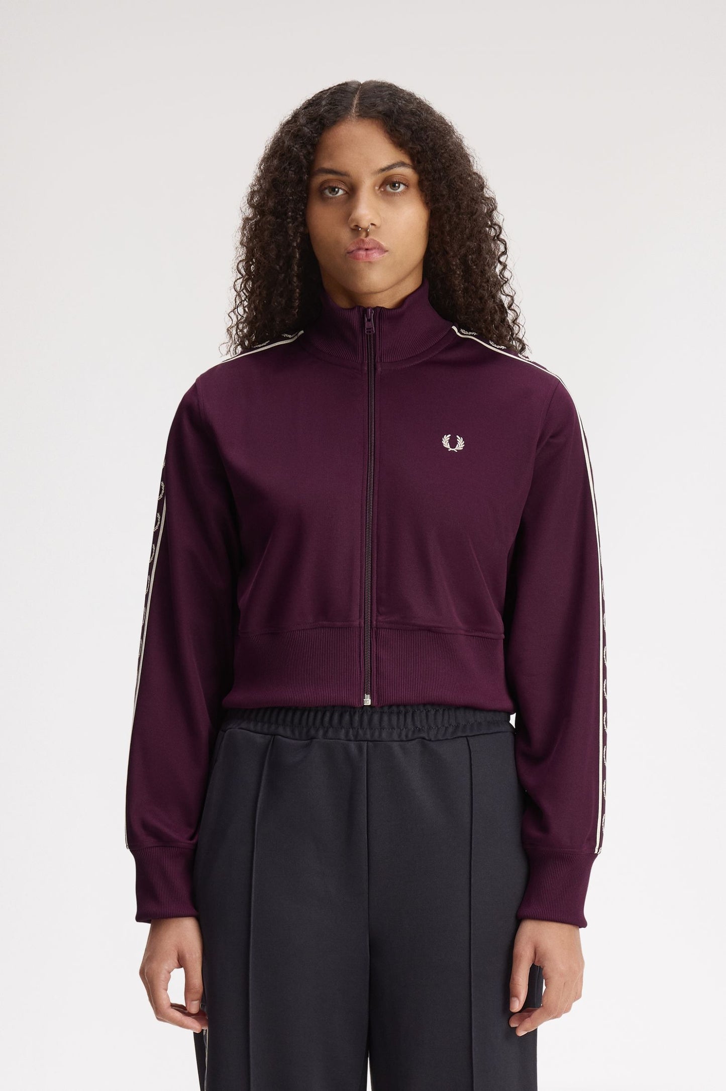 Fred Perry Cropped Taped Track Jacket