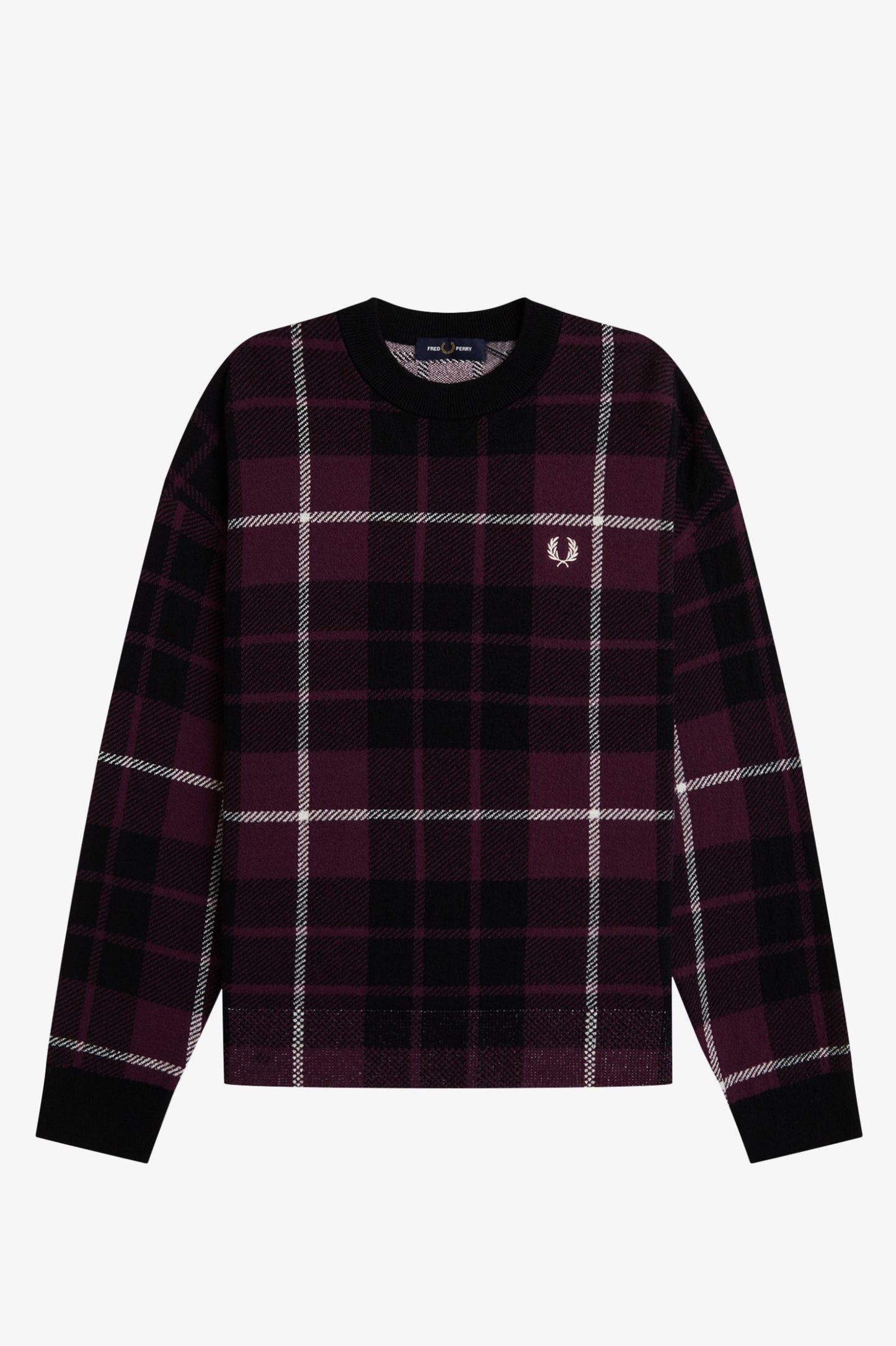 Fred Perry Bouclé Tartan Jumper