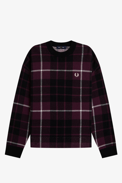 Fred Perry Bouclé Tartan Jumper