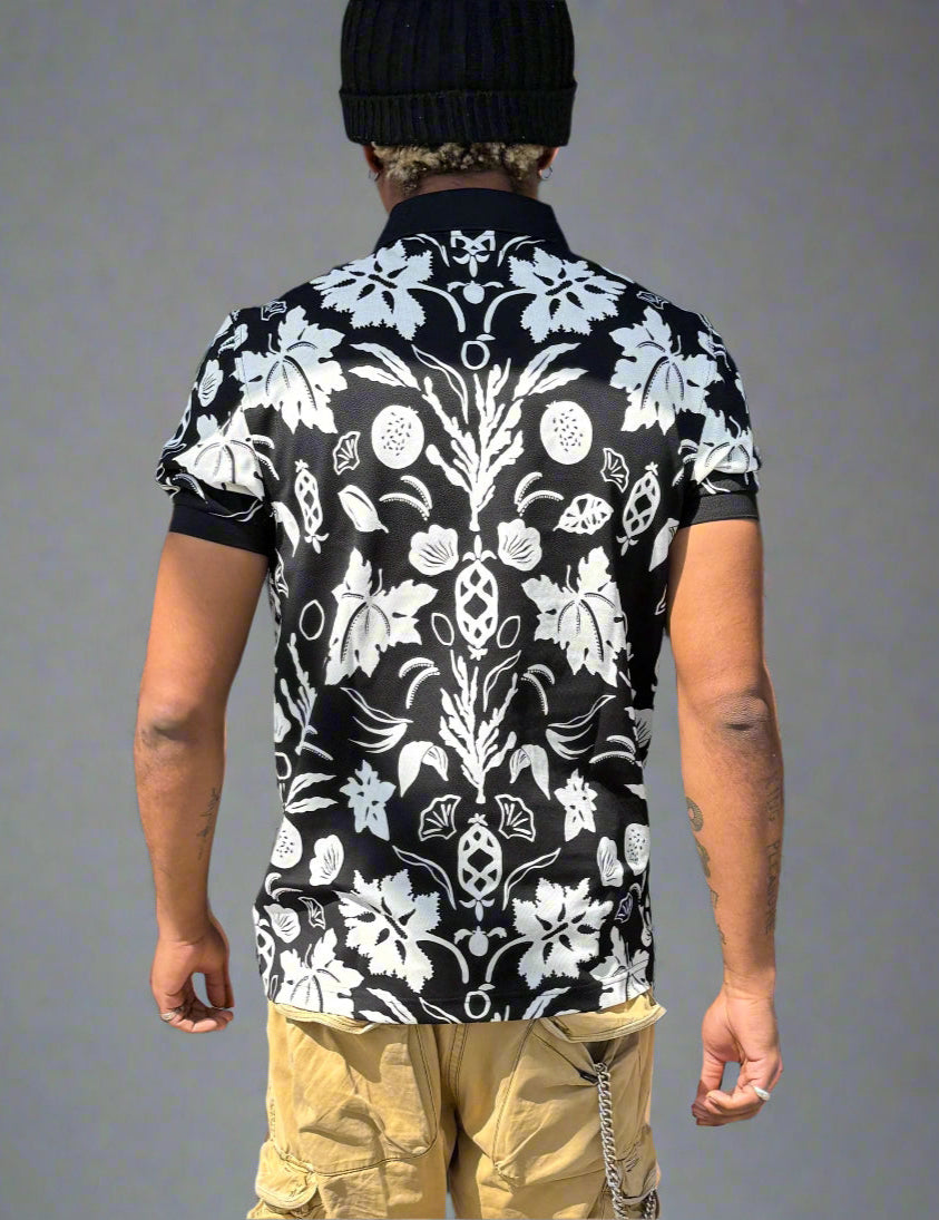 Fred Perry Botanical Print Polo Shirt