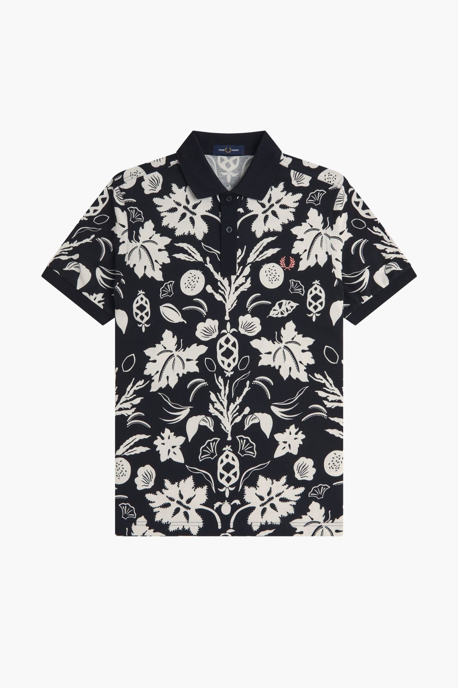 美品　FRED PERRY Lace Polo Shirt(10) Fred Perry Botanical Print Polo Shirt – Posers Hollywood