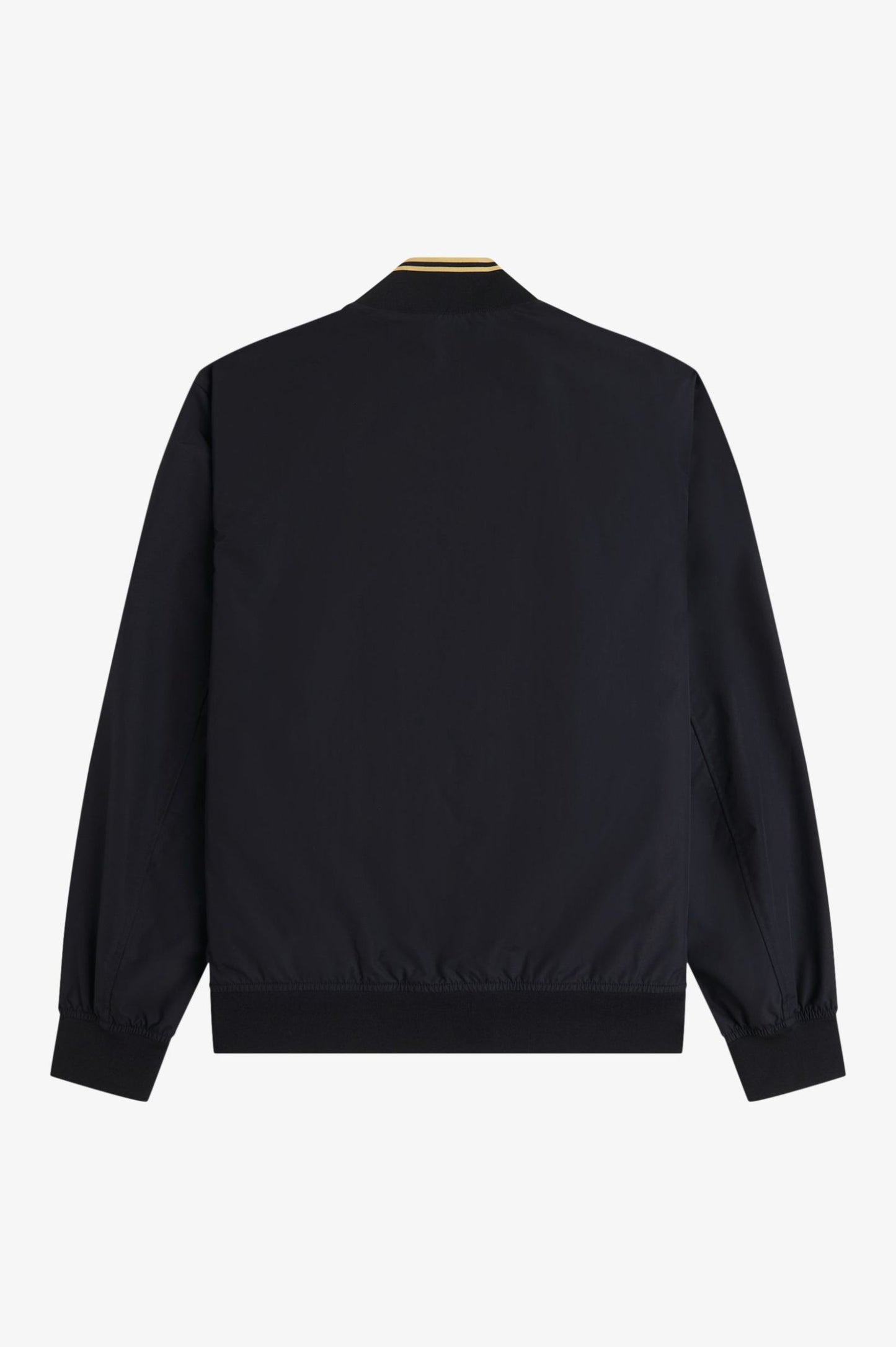 Black bomber jacket on a white background