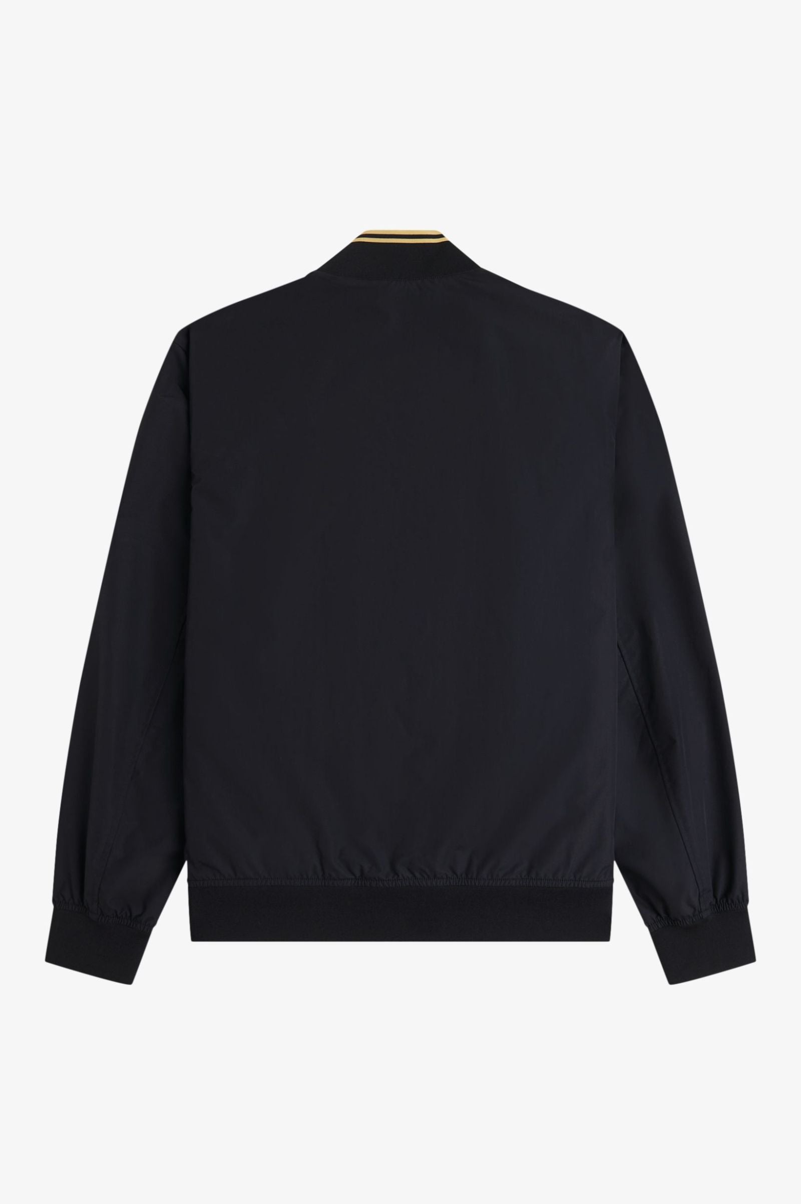 Black bomber jacket on a white background