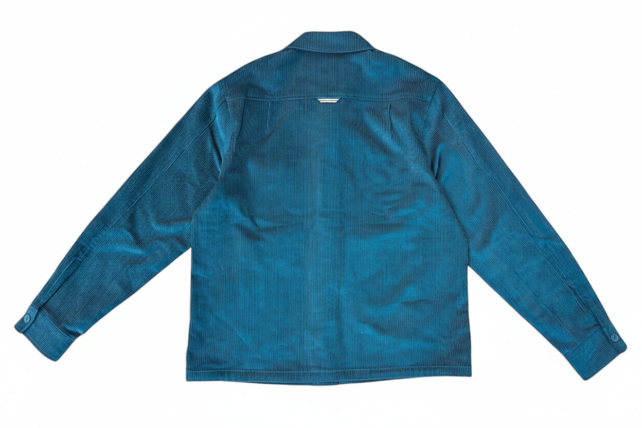 Blue jacket on a white background