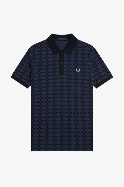 Fred Perry Jacquard Print Polo Shirt