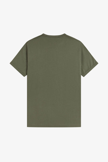 Black t-shirt on a white background