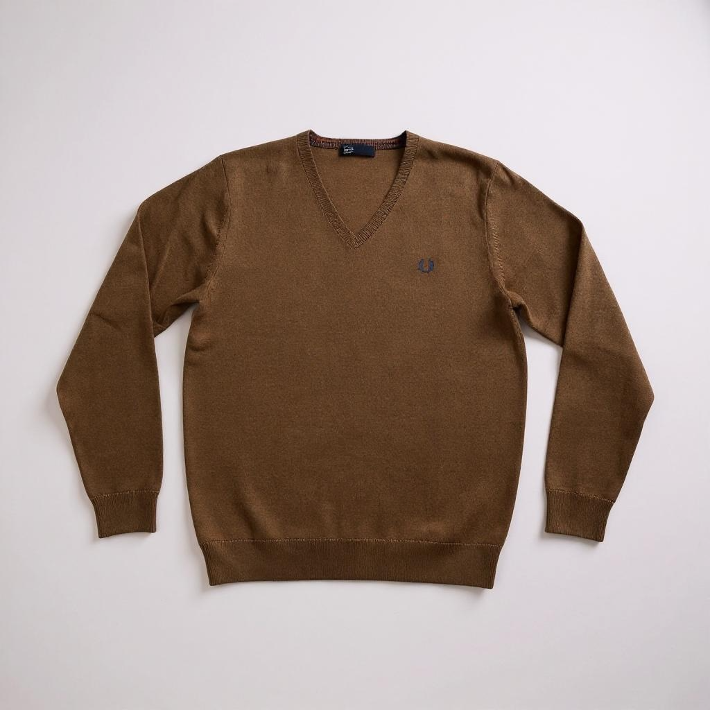 Brown sweater on a white background