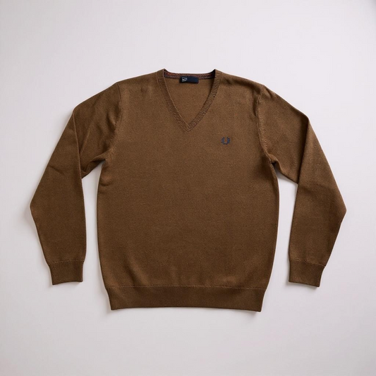 Brown sweater on a white background