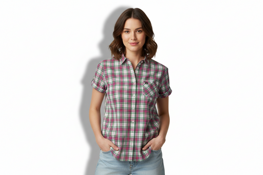 Fred Perry White Classic Tartan Shirt