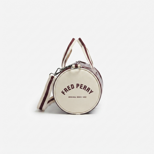 Fred Perry Classic Mini Barrel Bag Oxblood/Ecru