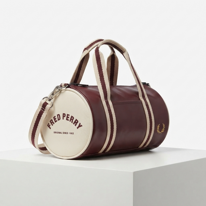 Fred Perry Classic Mini Barrel Bag Oxblood/Ecru