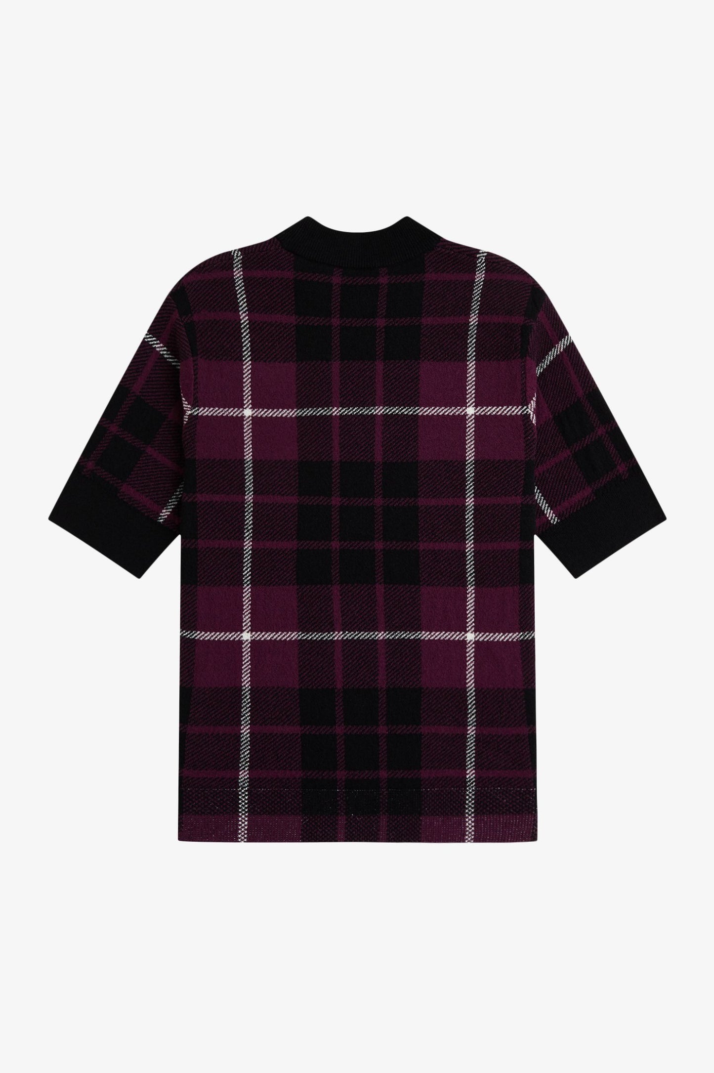 Bouclé Tartan Knitted Shirt
