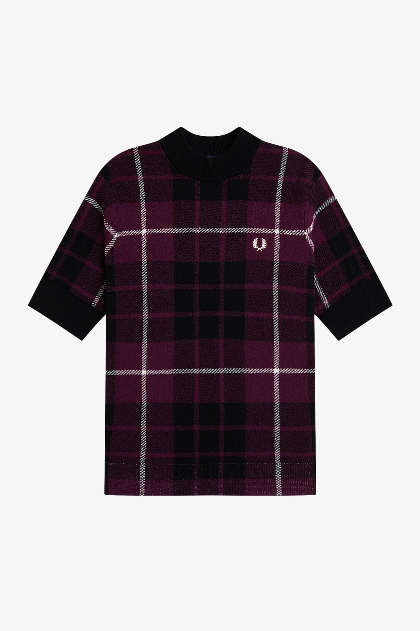 Bouclé Tartan Knitted Shirt
