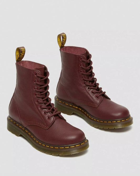1460 Pascal Cherry Red Virginia Leather Lace Up Boots