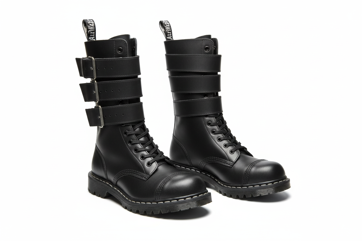 Bottes Gripfast Black 14 œillets à bout renforcé et bride