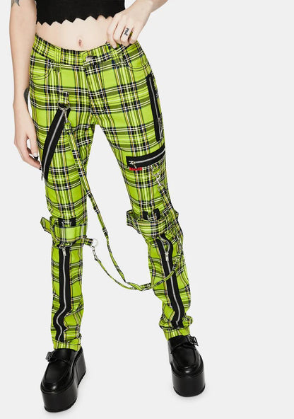 Tripp Nyc Tartan Plaid Bondage Pants