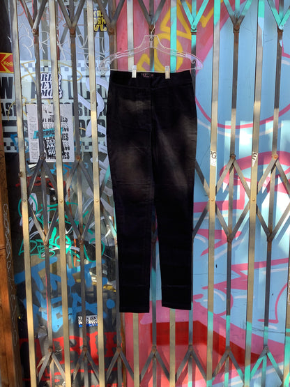 Amy Winehouse Black Velour High Waisted Trousers