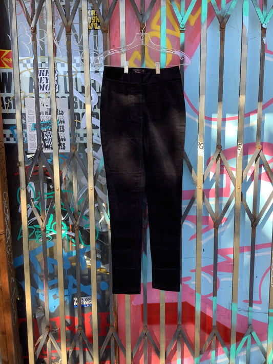 Amy Winehouse Black Velour High Waisted Trousers