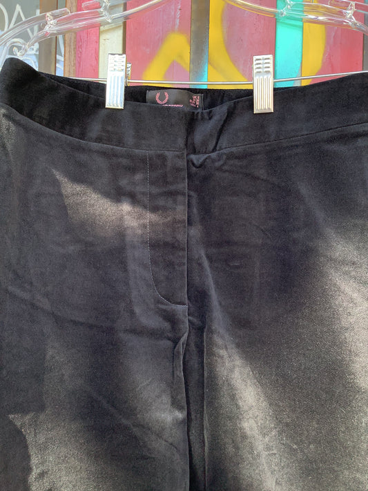 Amy Winehouse Black Velour High Waisted Trousers