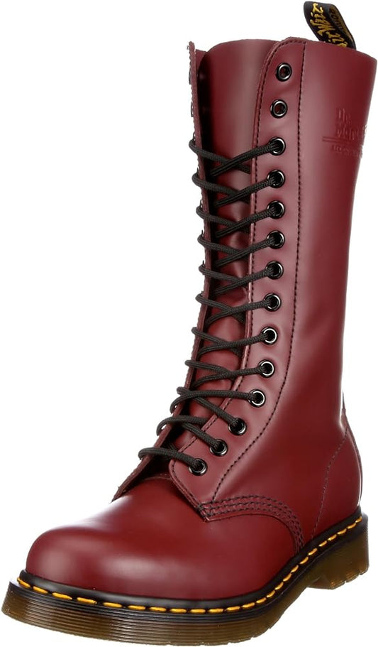 1914 W Cherry Red Smooth Tall Boots