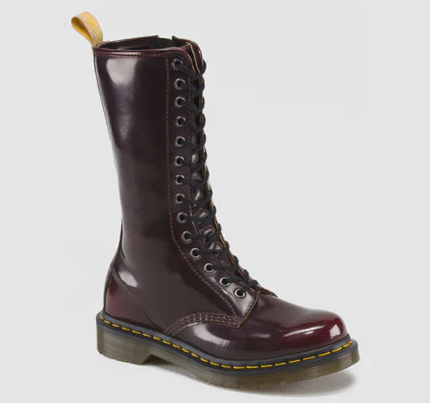 VEGAN 1B99 CHERRY RED CAMBRIDGE BRUSH TALL BOOTS