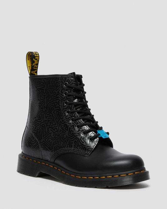 1460 Keith Haring Black+Multi KH Fig Smooth Boot
