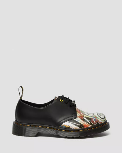 1461 Basquiat Black+Multi Dustheads Backhand+Smooth Leather Oxford Shoes