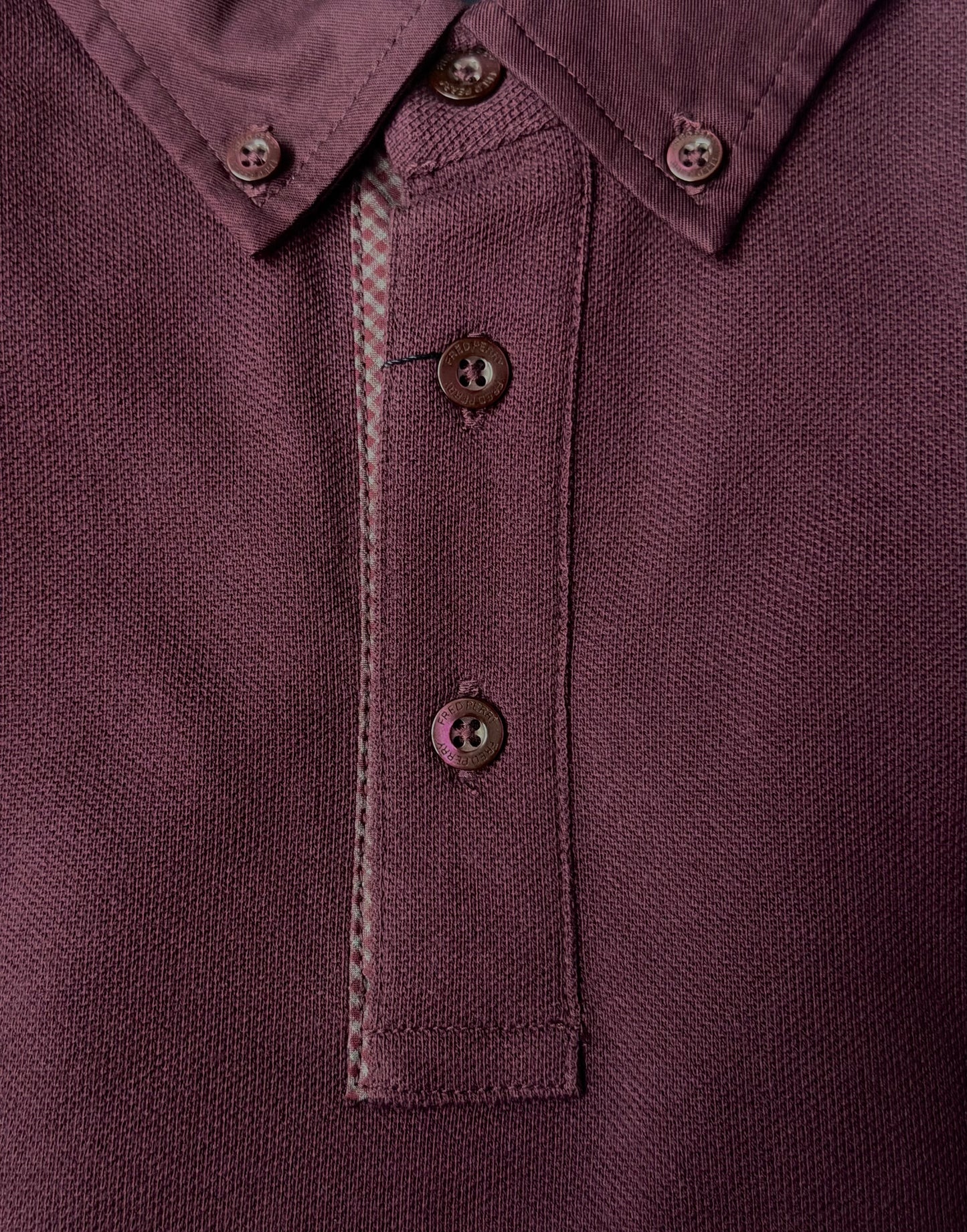M1363 Long Sleeve Gingham Trim Shirt