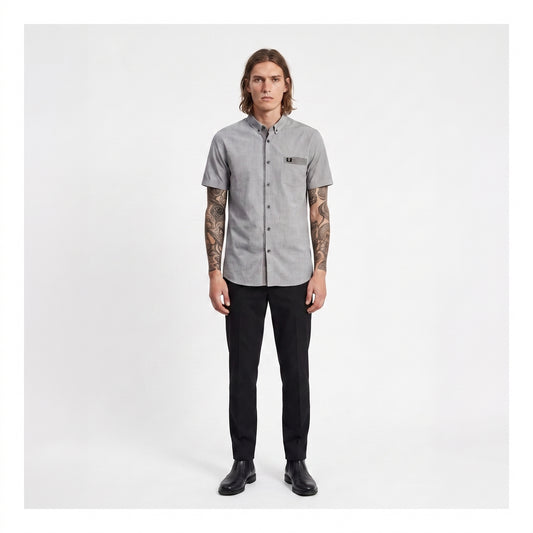 Fred Perry Gingham Trim End on End Shirt
