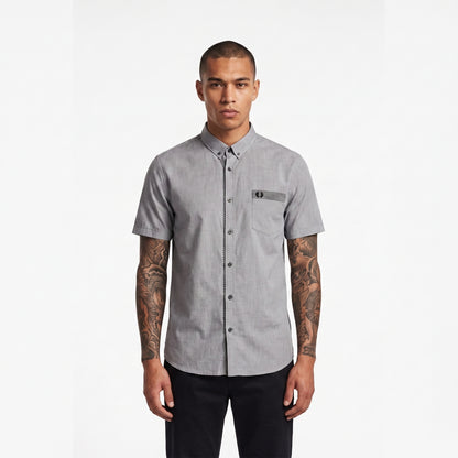 Fred Perry Gingham Trim End on End Shirt