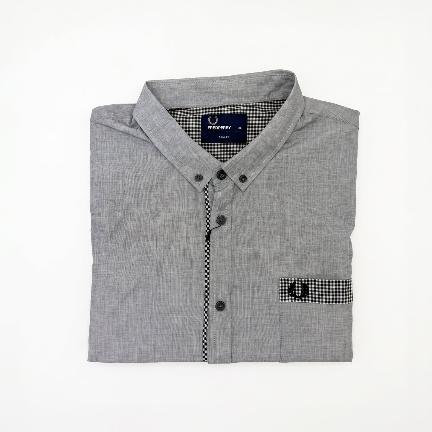 Fred Perry Gingham Trim End on End Shirt