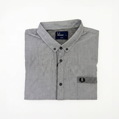 Fred Perry Gingham Trim End on End Shirt