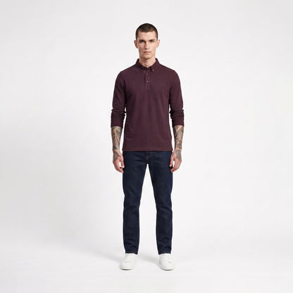 M1363 Long Sleeve Gingham Trim Shirt