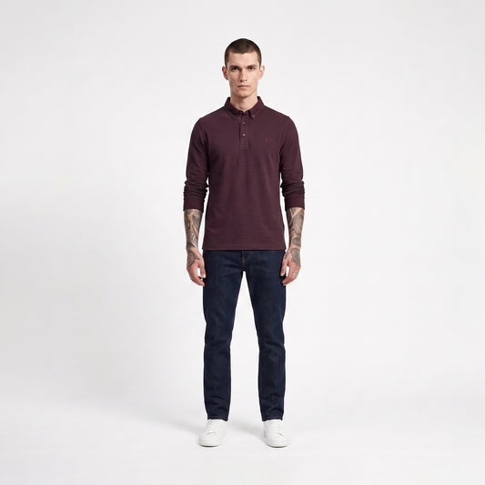 Long Sleeve Gingham Trim Shirt