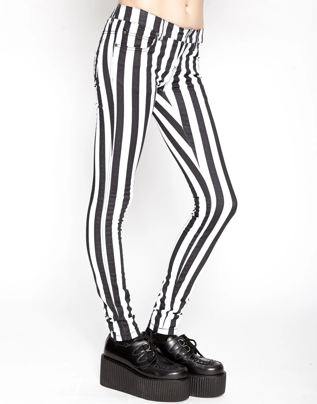 Jean taille haute T-back rayé Tripp NYC