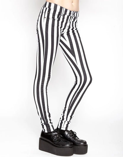 Jean taille haute T-back rayé Tripp NYC