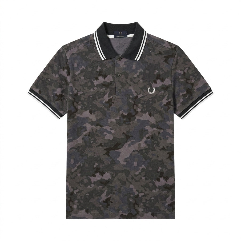 Chemise Fred Perry M3101 Camo Teint en Surimpression
