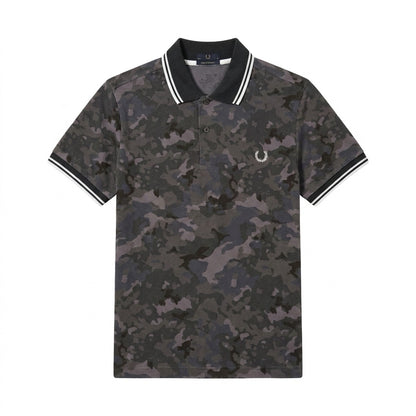 Chemise Fred Perry M3101 Camo Teint en Surimpression