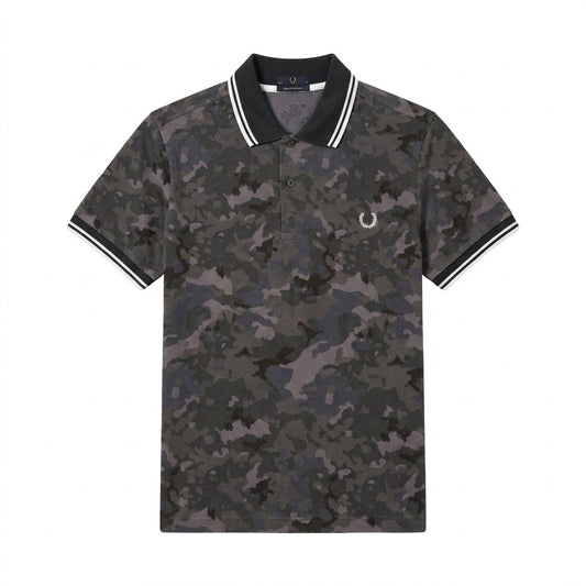 Chemise Fred Perry M3101 Camo Teint en Surimpression