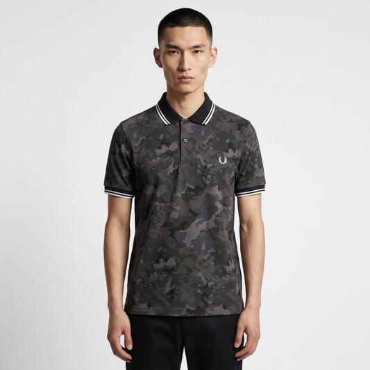 Chemise Fred Perry M3101 Camo Teint en Surimpression