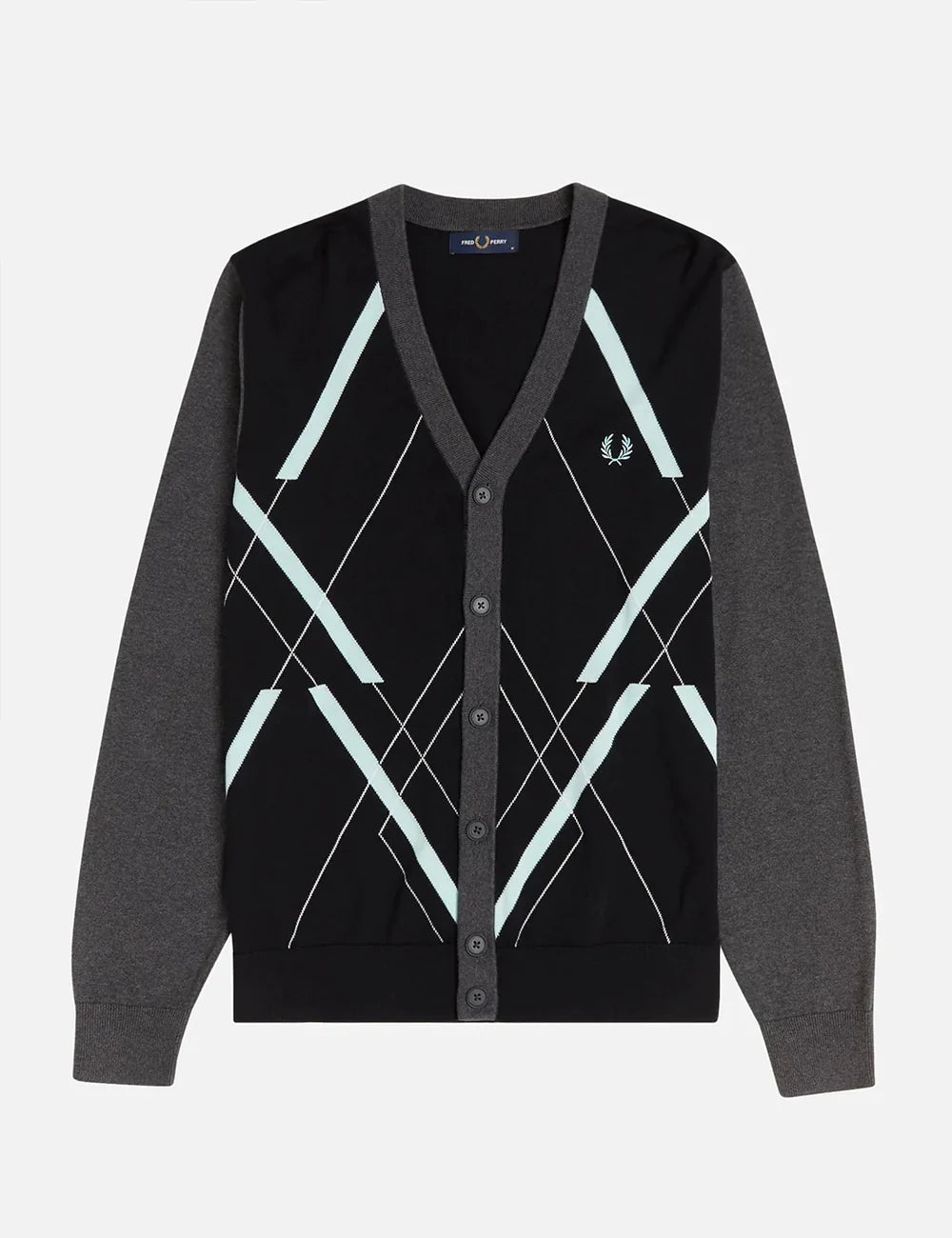 Fred Perry Abstract Argyle Cardigan