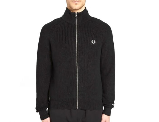 Fred Perry Ribbed Knitted Track Jacket