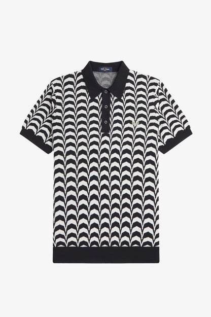 Fred Perry Jacquard Knitted Shirt Fred Perry