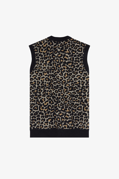 Leopard Jacquard Knitted Tank