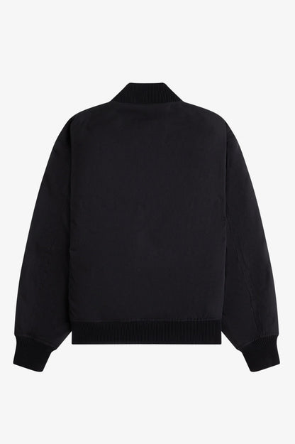 Leather Patch Bomber Jacket