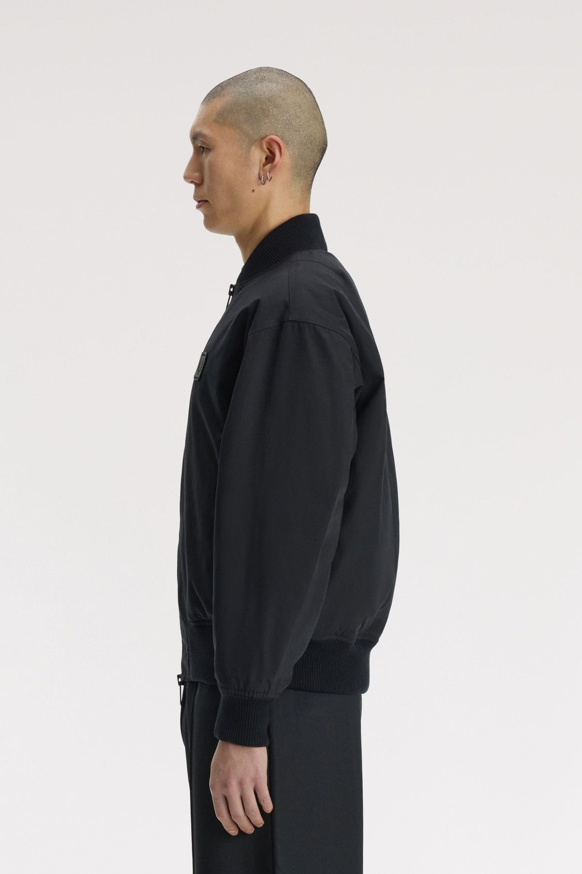 Leather Patch Bomber Jacket