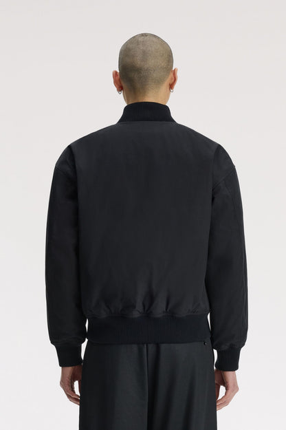 Leather Patch Bomber Jacket
